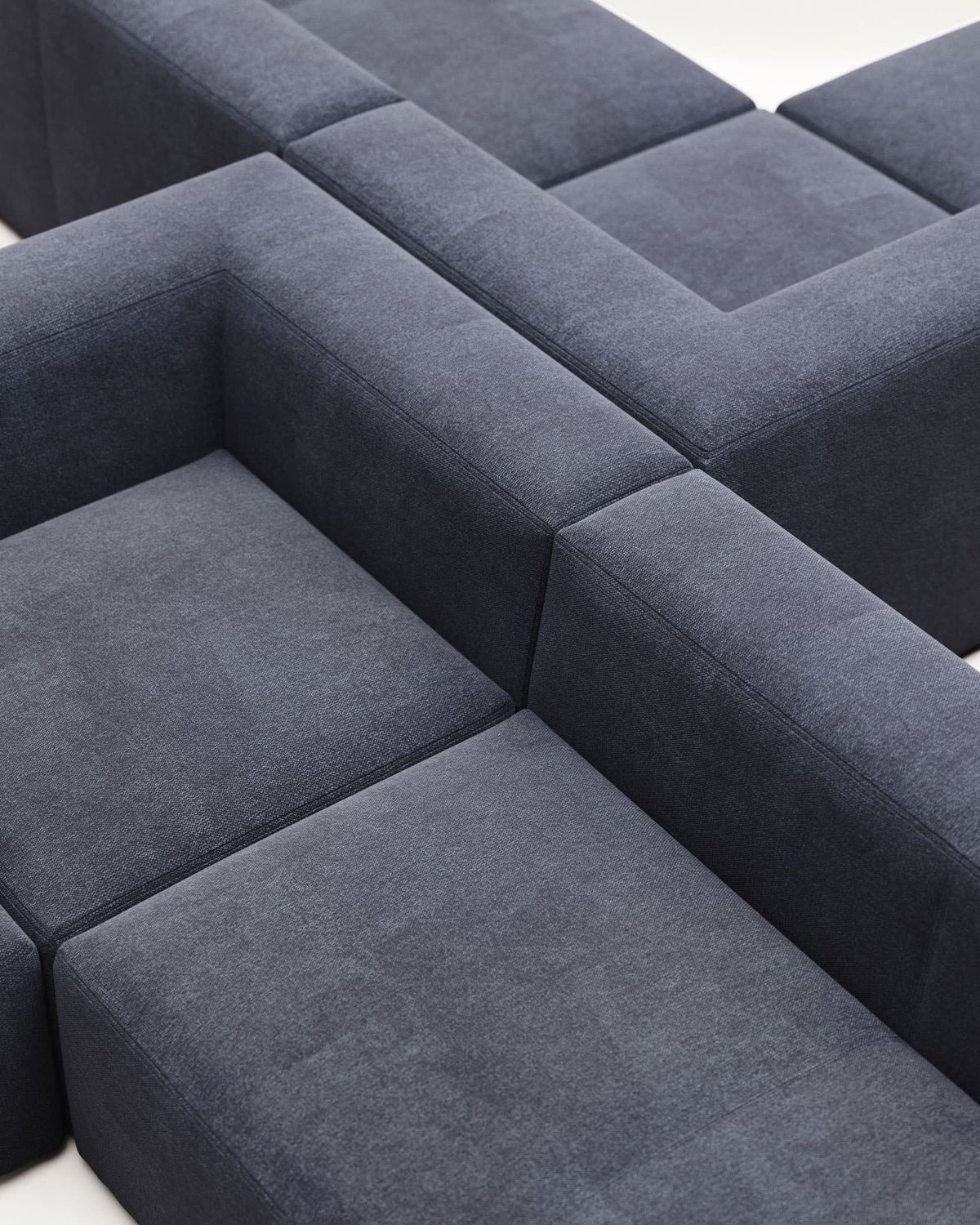 Sofá rinconero Blok 6 plazas azul 320 x 320 cm FR
