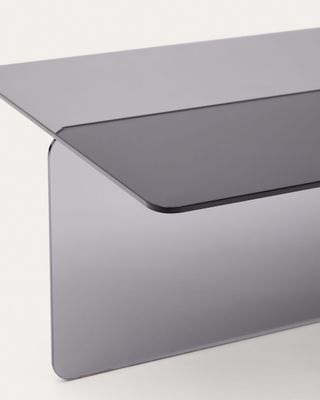 Mesa de centro Zaren de vidrio templado gris 120 x 60 cm