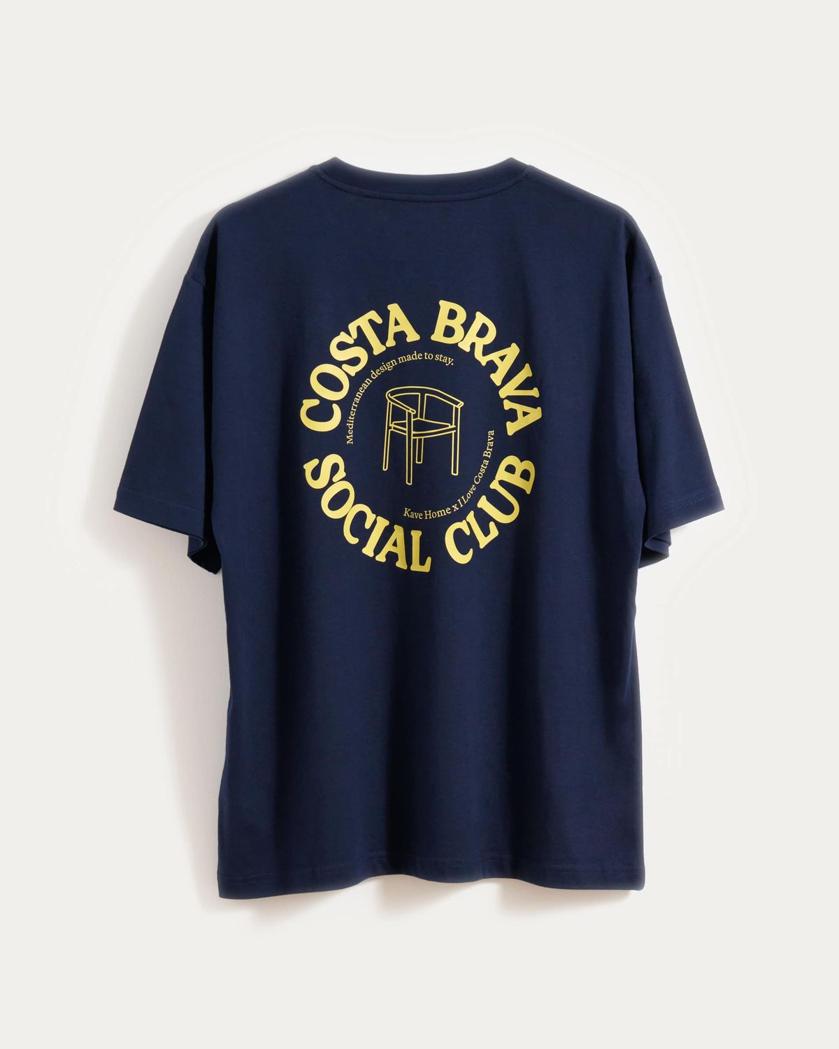 Camiseta unisex I Love Costa Brava x Kave Home de algodón orgánico color azul talla M