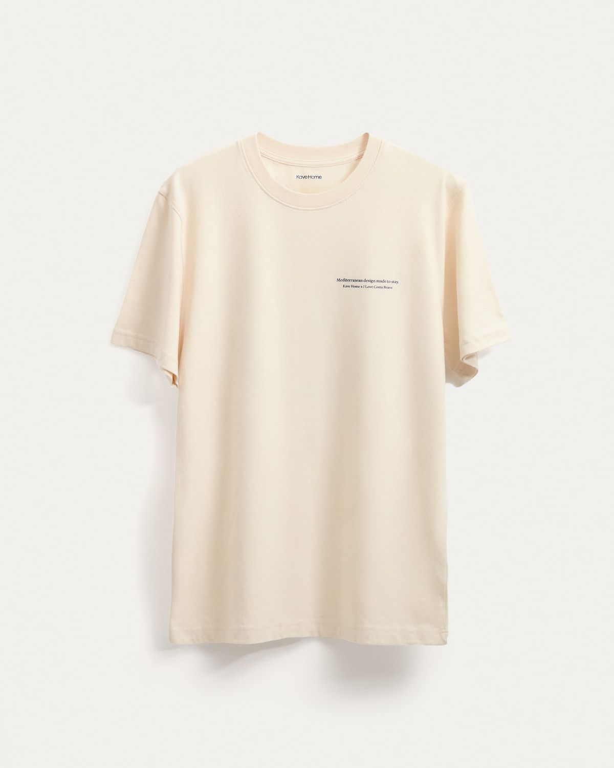 Camiseta unisex I Love Costa Brava x Kave Home 100% de algodón color crudo talla XL