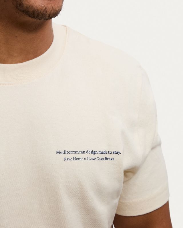 Camiseta unisex I Love Costa Brava x Kave Home 100% de algodón color crudo talla XL