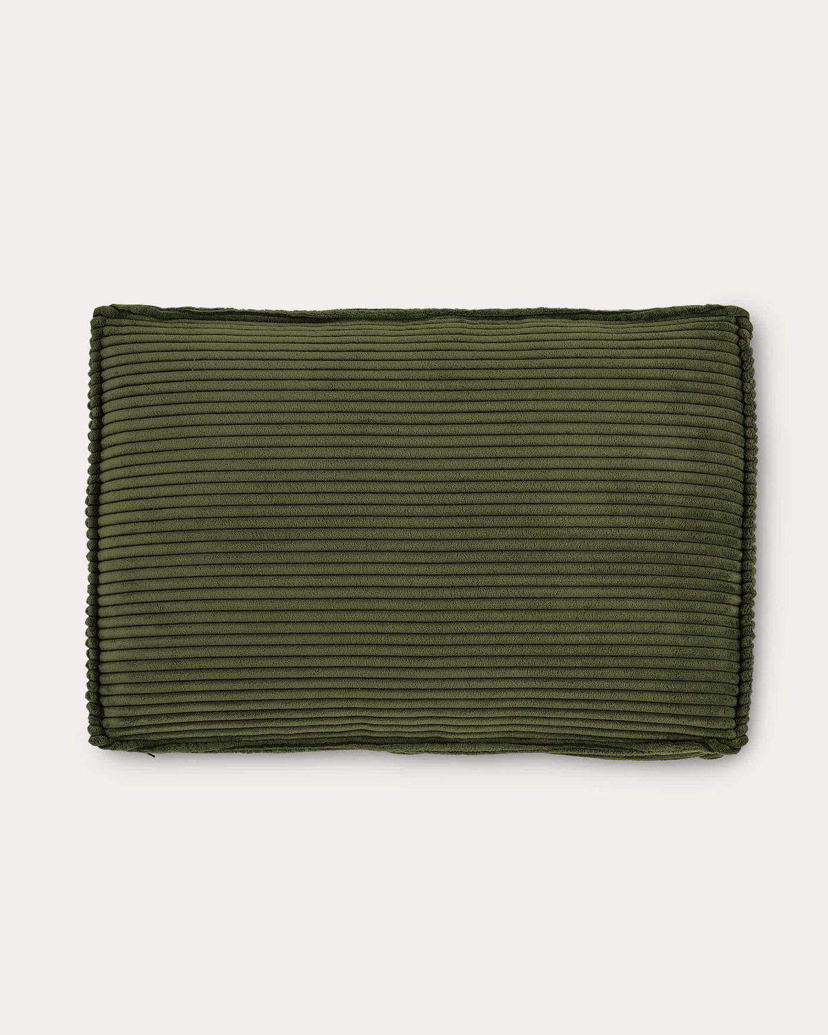 Cojín Blok retardante de fuego de pana gruesa verde 40 x 60 cm