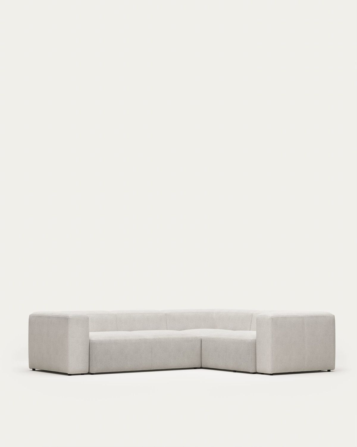Sofá rinconero Blok 3 plazas de borrego blanco 290 x 230 cm / 230 x 320 cm FR