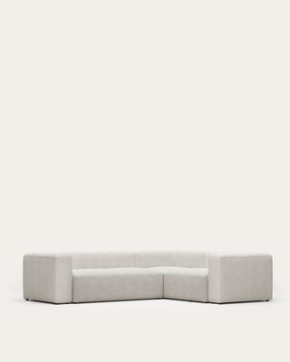 Sofá rinconero Blok 3 plazas de borrego blanco 290 x 230 cm / 230 x 320 cm FR