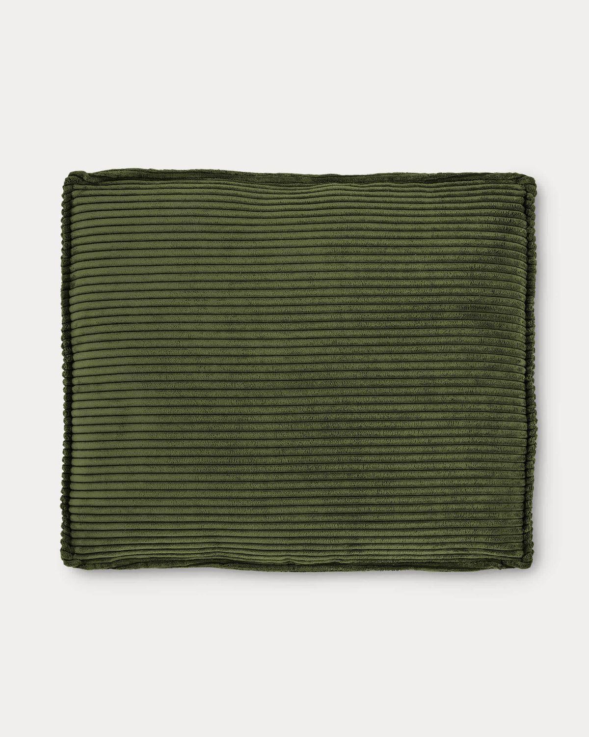 Cojín Blok retardante de fuego de pana gruesa verde 50 x 60 cm
