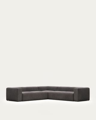 Sofá rinconero Blok 6 plazas gris 320 x 320 cm FR