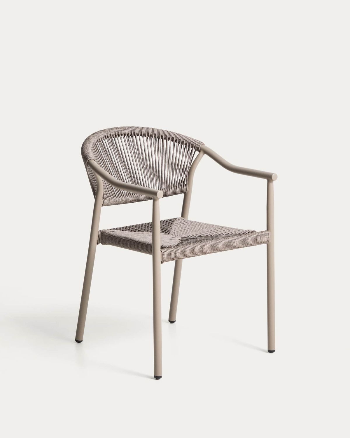 Silla apilable de exterior Livadia de aluminio topo