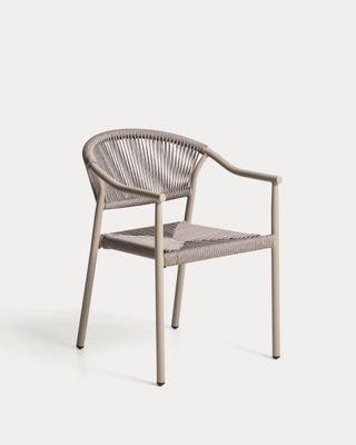 Silla apilable de exterior Livadia de aluminio topo Silla apilable de exterior Livadia de aluminio topo