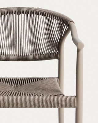 Silla apilable de exterior Livadia de aluminio topo