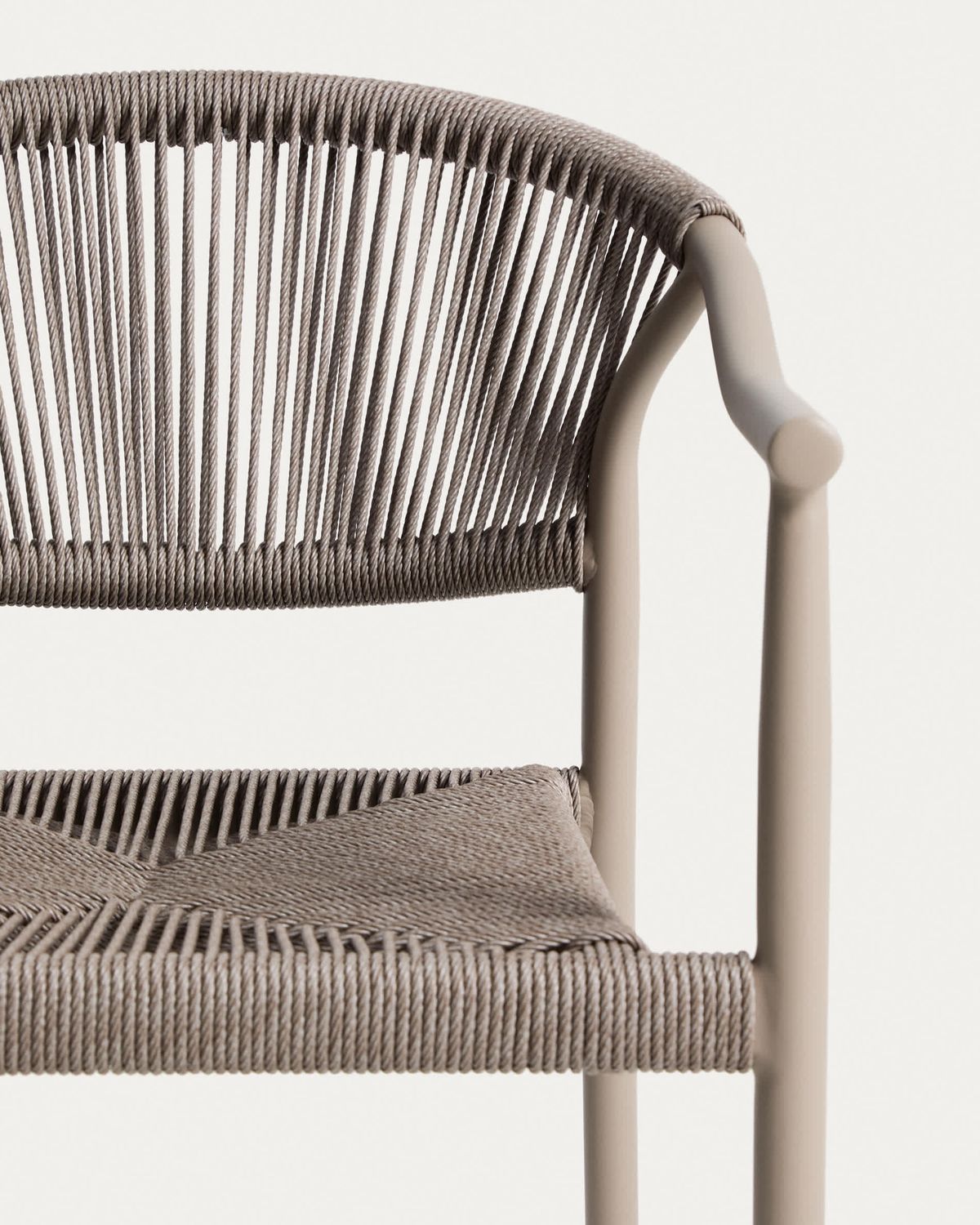 Silla apilable de exterior Livadia de aluminio topo