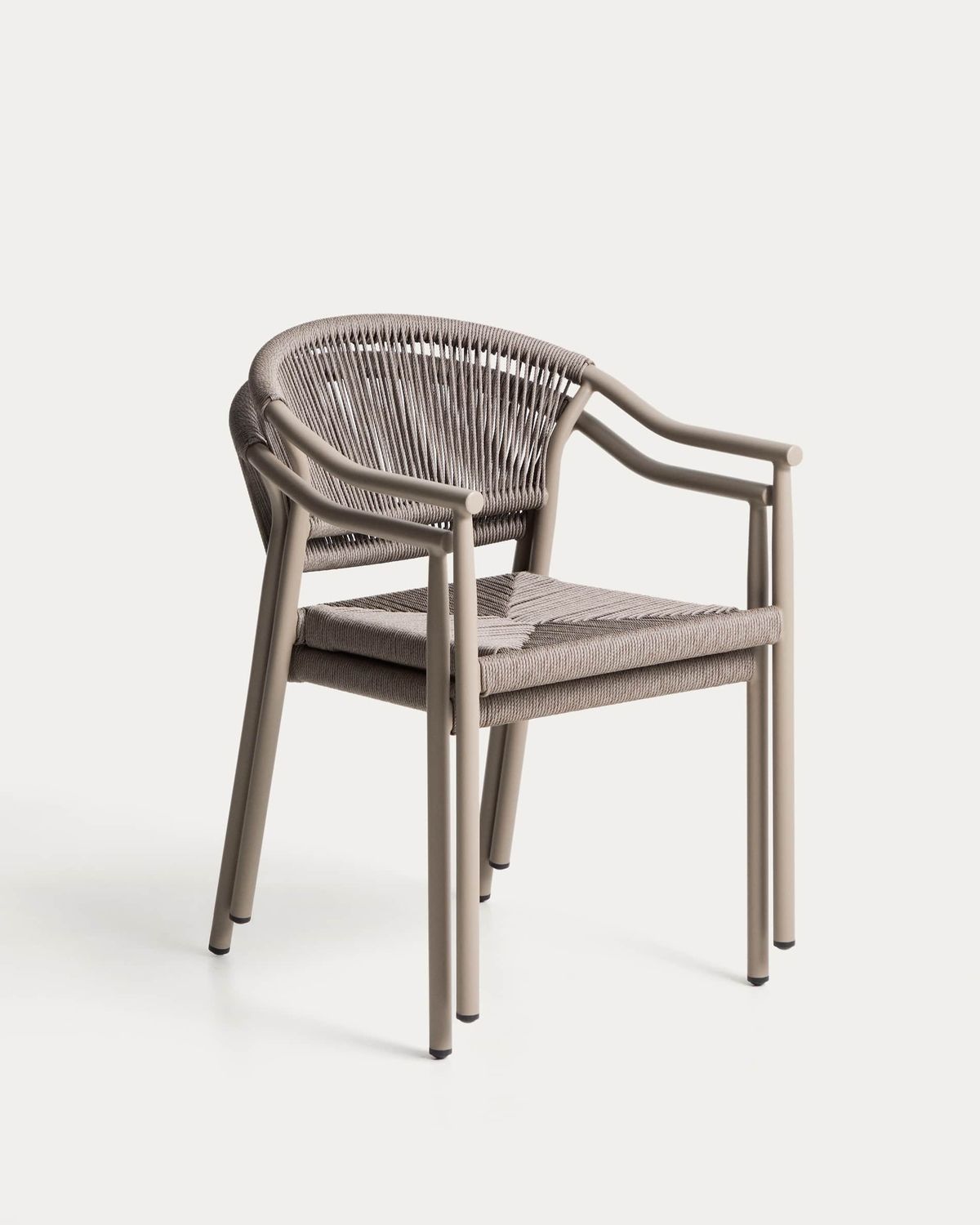Silla apilable de exterior Livadia de aluminio topo