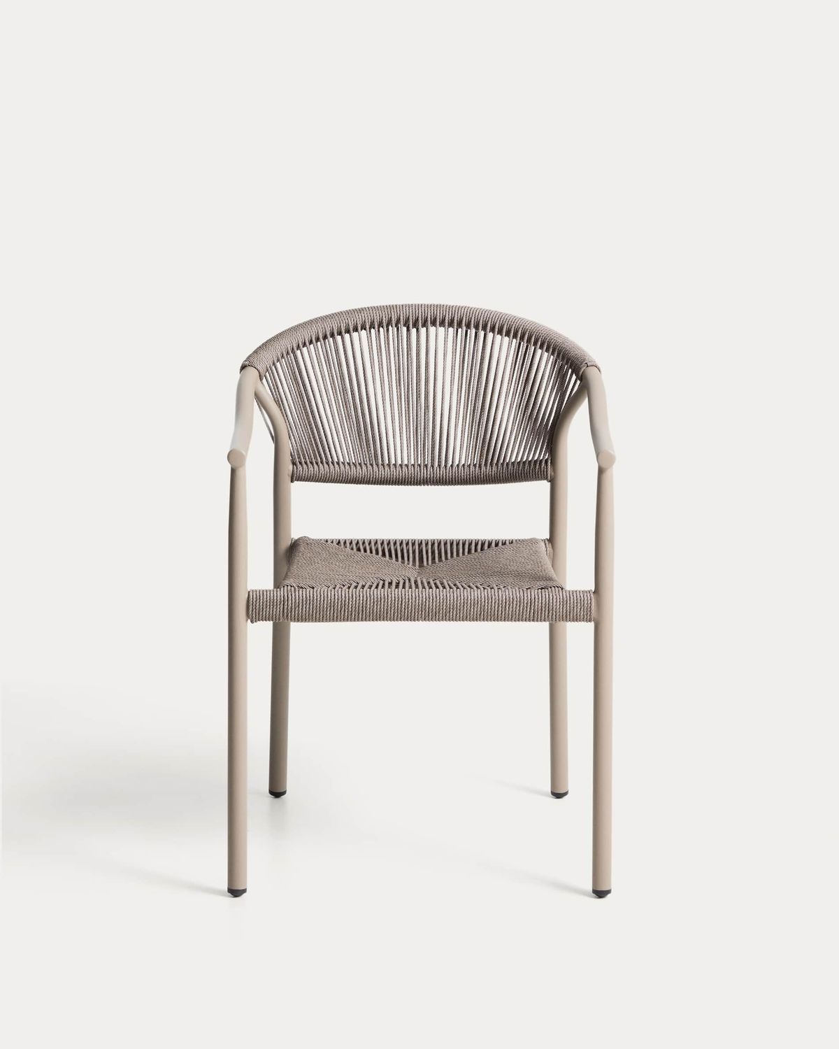 Silla apilable de exterior Livadia de aluminio topo