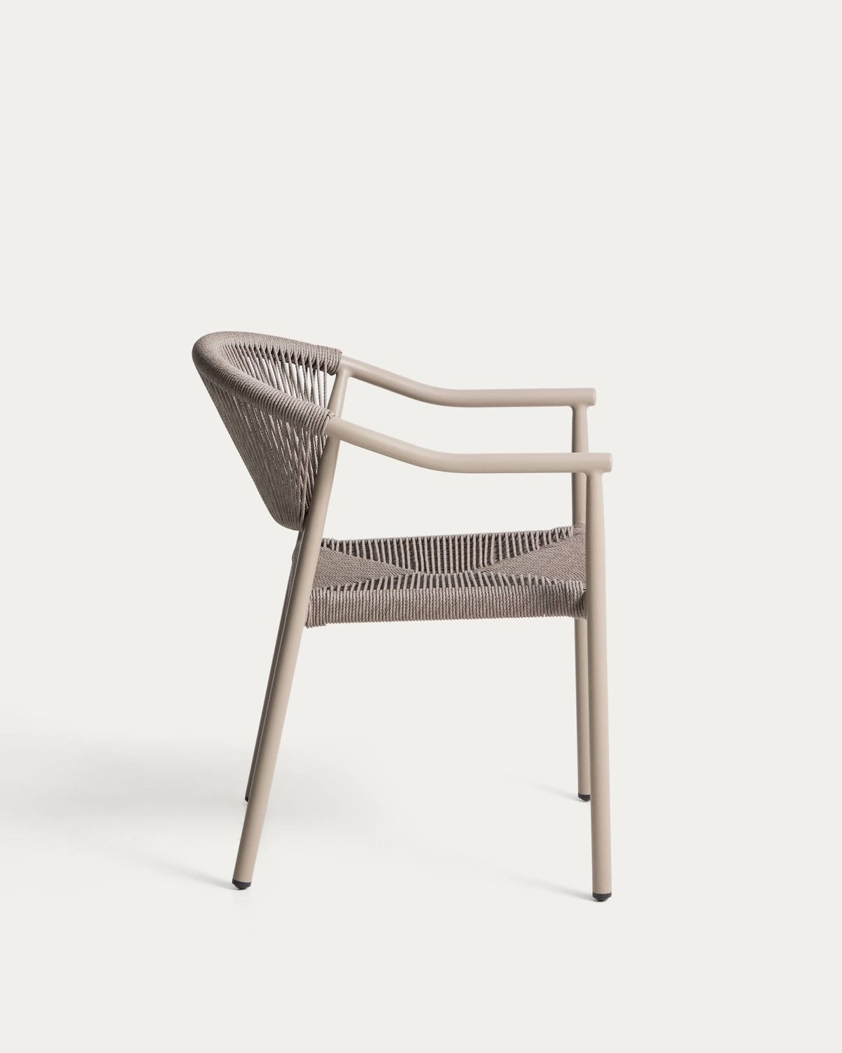 Silla apilable de exterior Livadia de aluminio topo