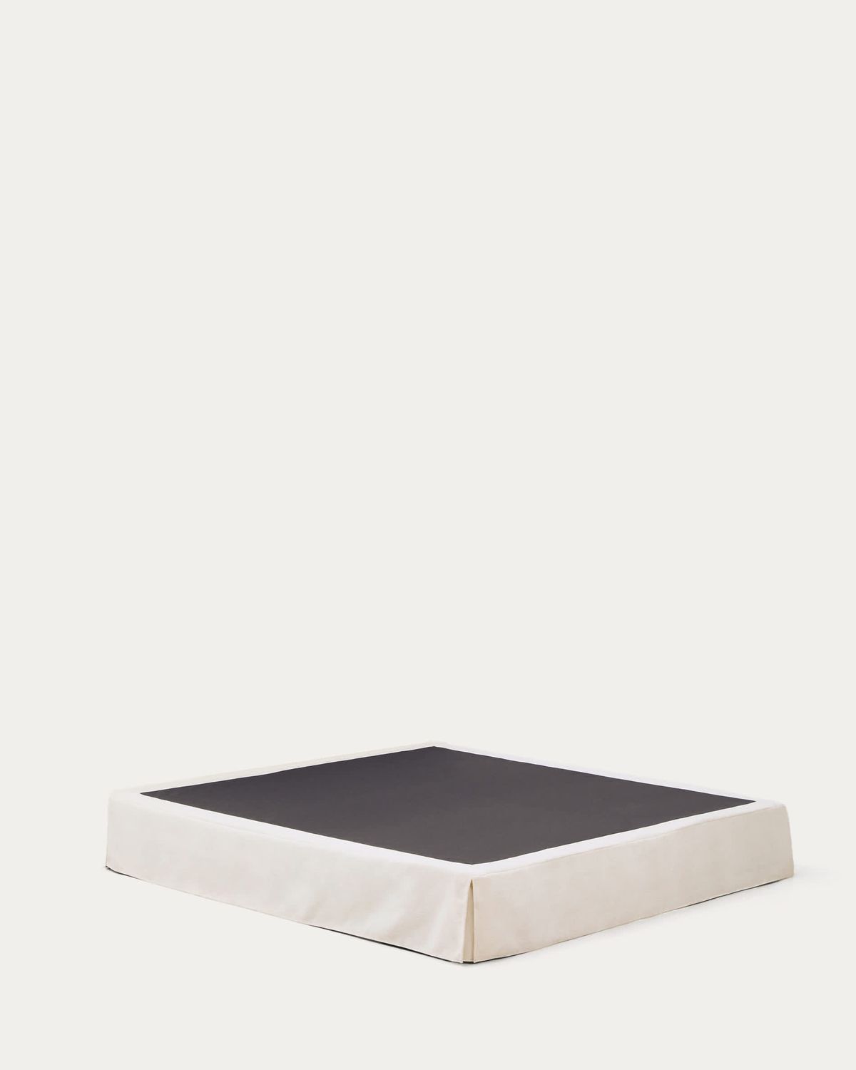 Base desenfundable Jaira de chenilla blanco para colchón de 180 x 200 cm