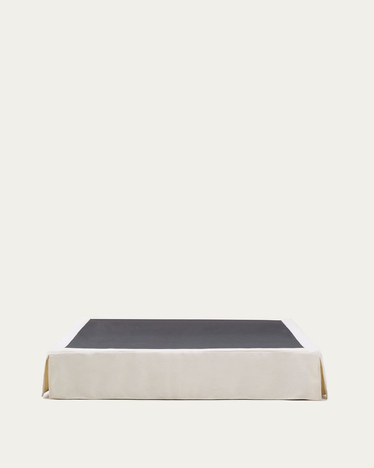 Base desenfundable Jaira de chenilla blanco para colchón de 180 x 200 cm