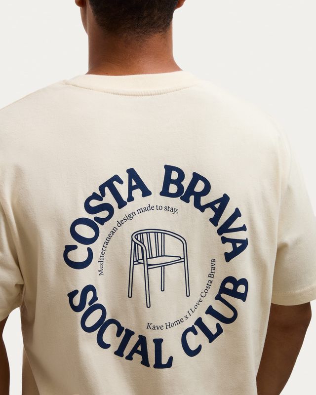 Camiseta unisex I Love Costa Brava x Kave Home 100% de algodón color crudo talla L