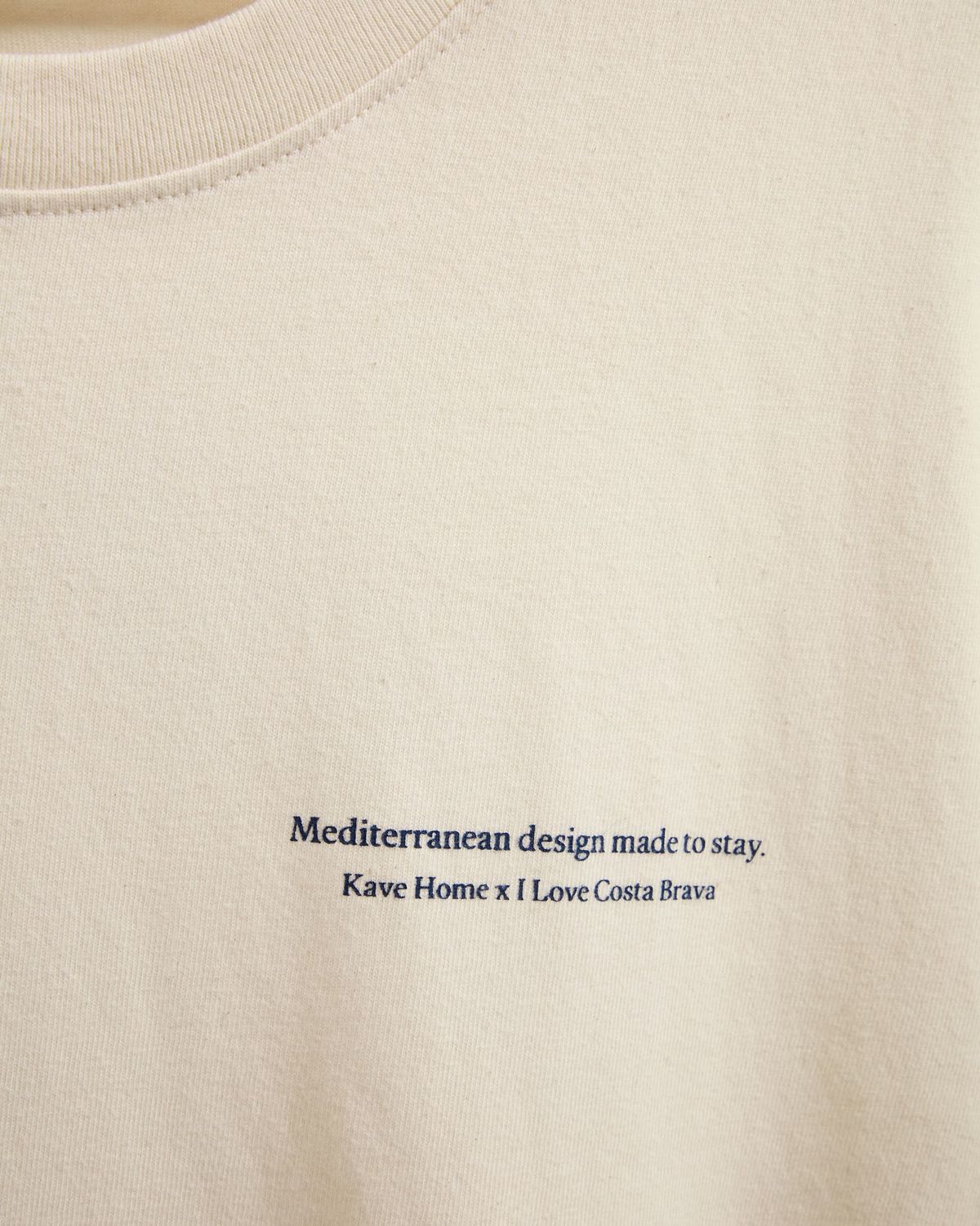 Camiseta unisex I Love Costa Brava x Kave Home 100% de algodón color crudo talla L