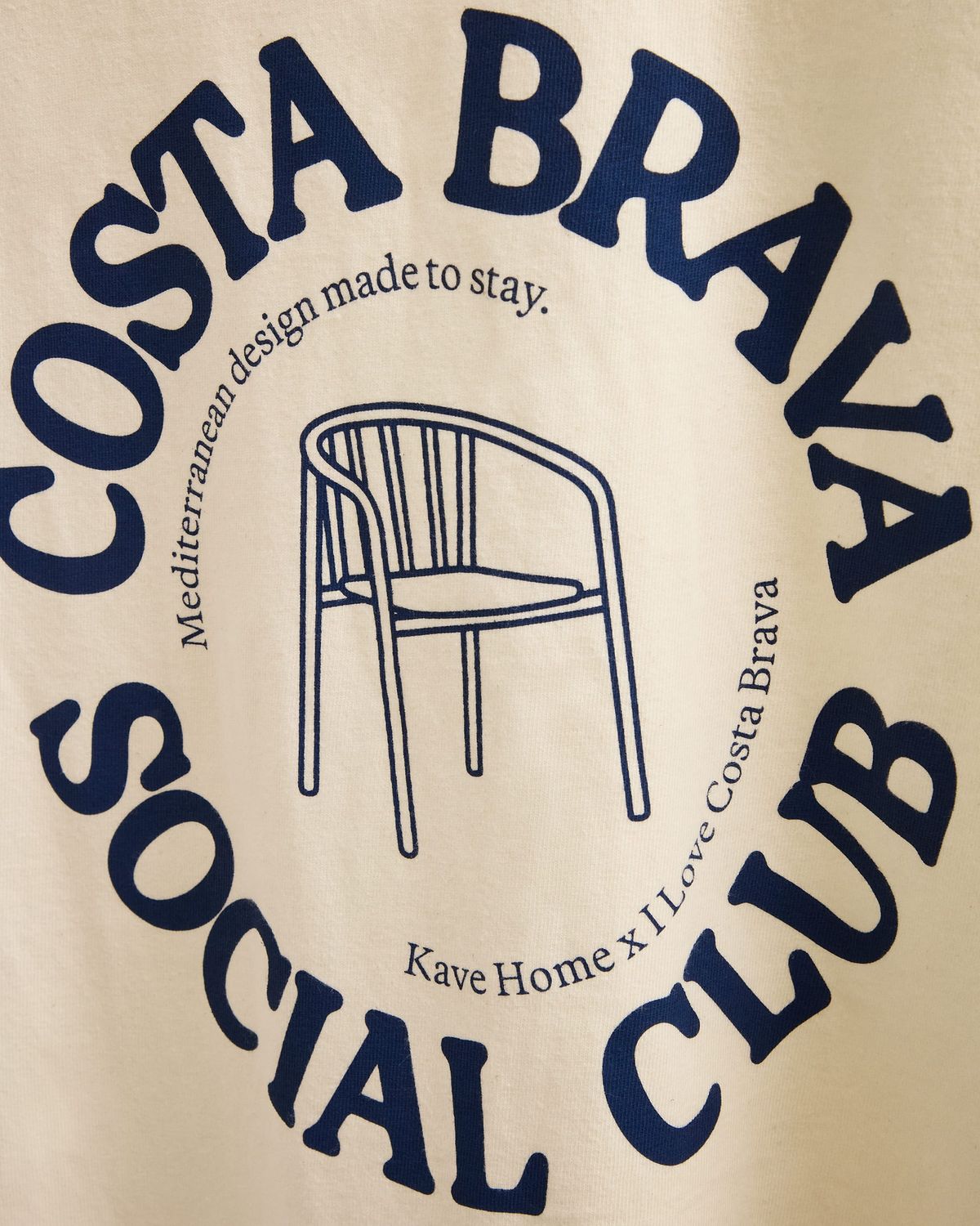Camiseta unisex I Love Costa Brava x Kave Home 100% de algodón color crudo talla L
