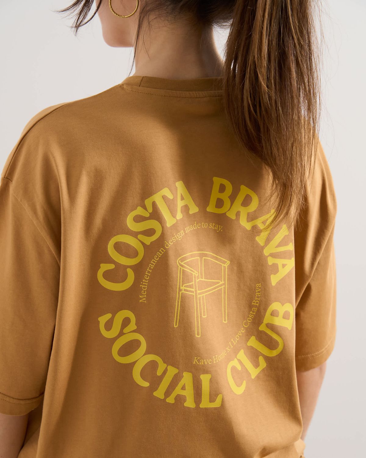 Camiseta unisex I Love Costa Brava x Kave Home de algodón orgánico color beige talla M