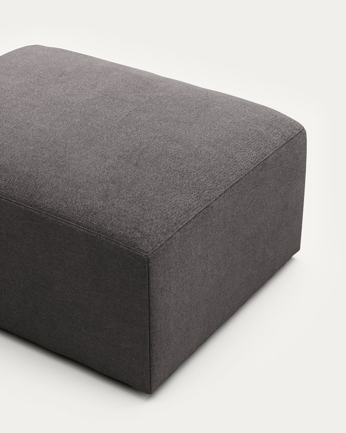 Reposapiés Blok retardante de fuego de chenilla gris 90 x 74 cm
