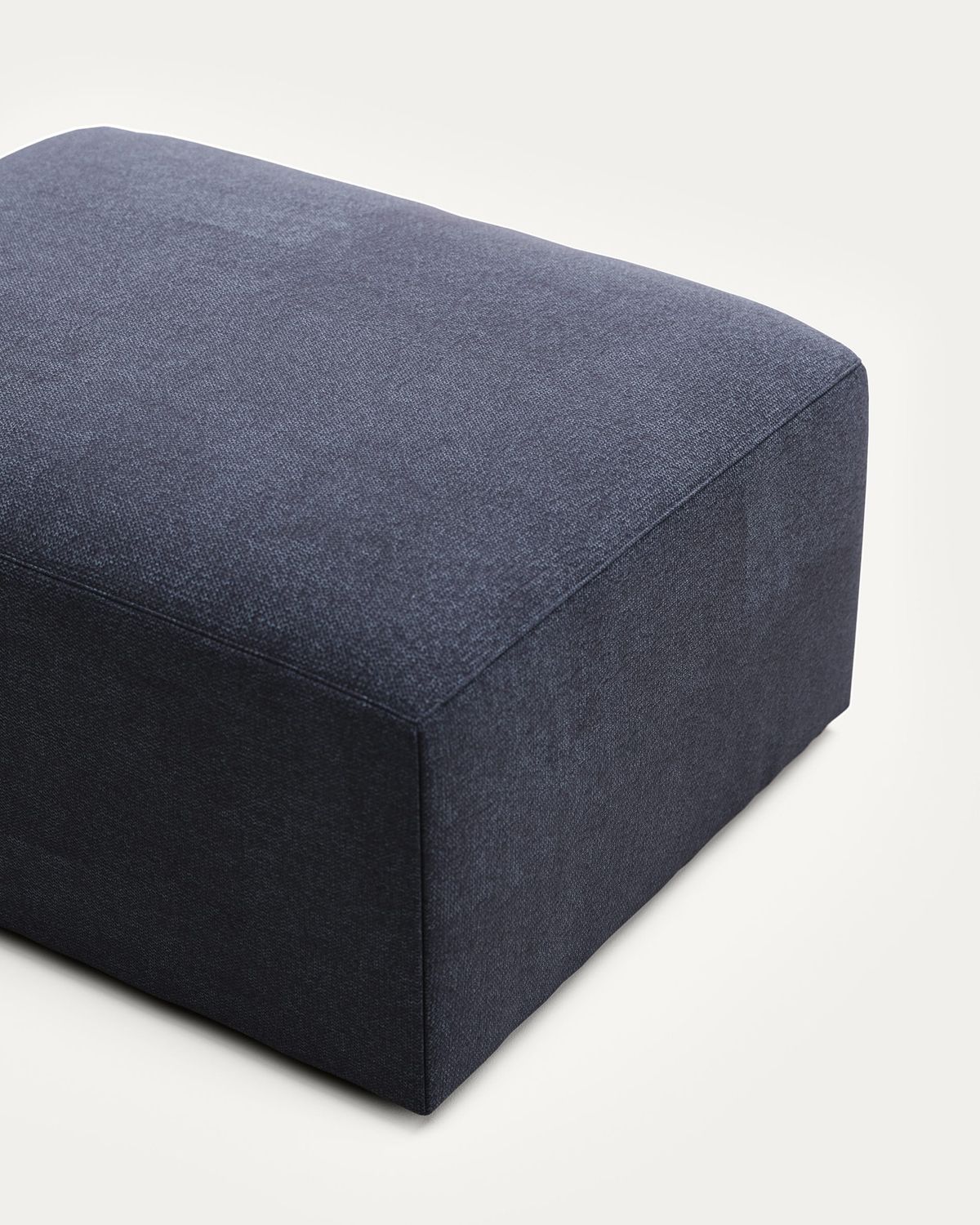 Reposapiés Blok retardante de fuego de chenilla azul 90 x 74 cm