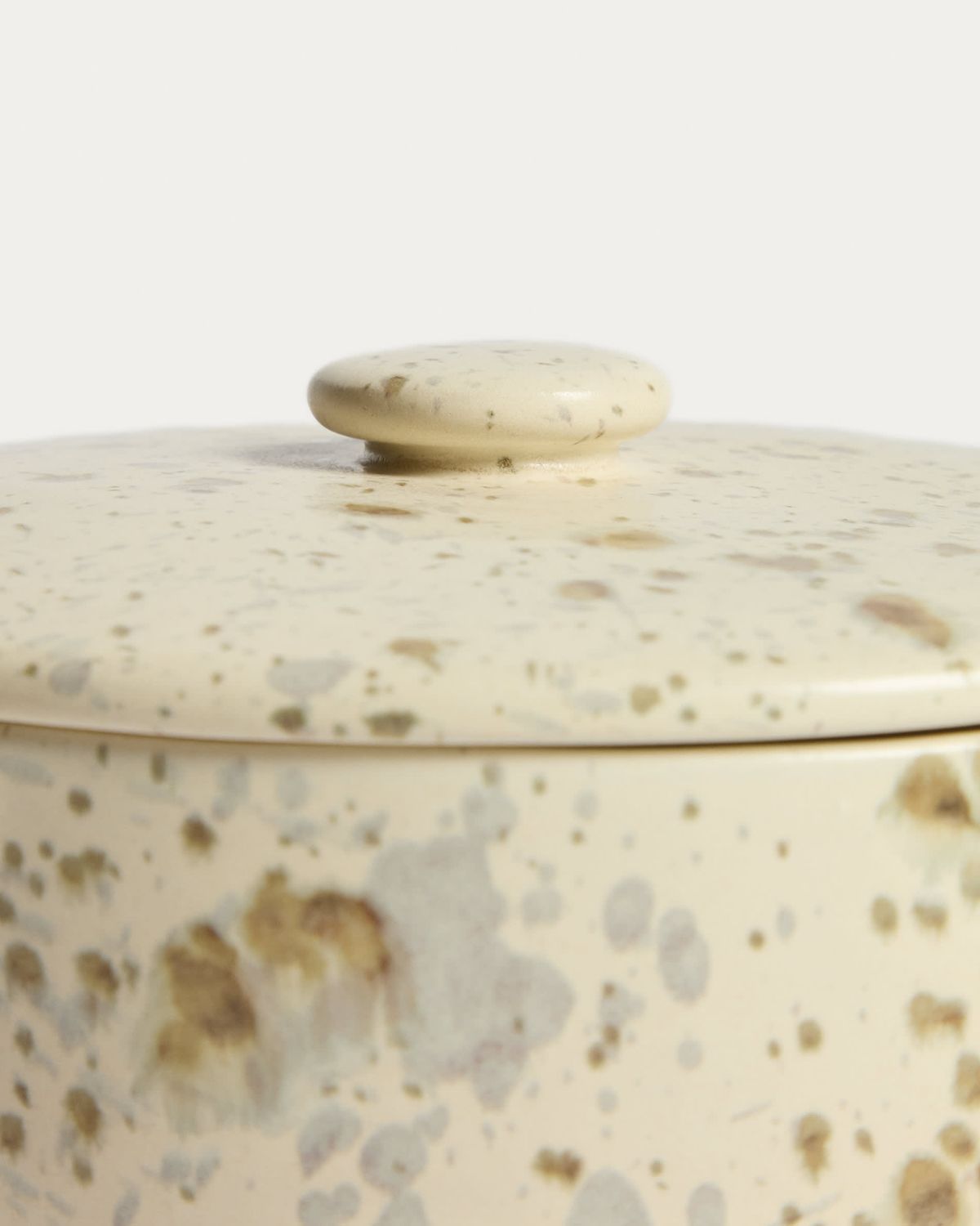 Fuente para horno Convia de cerámica blanco y marrón 46 cl