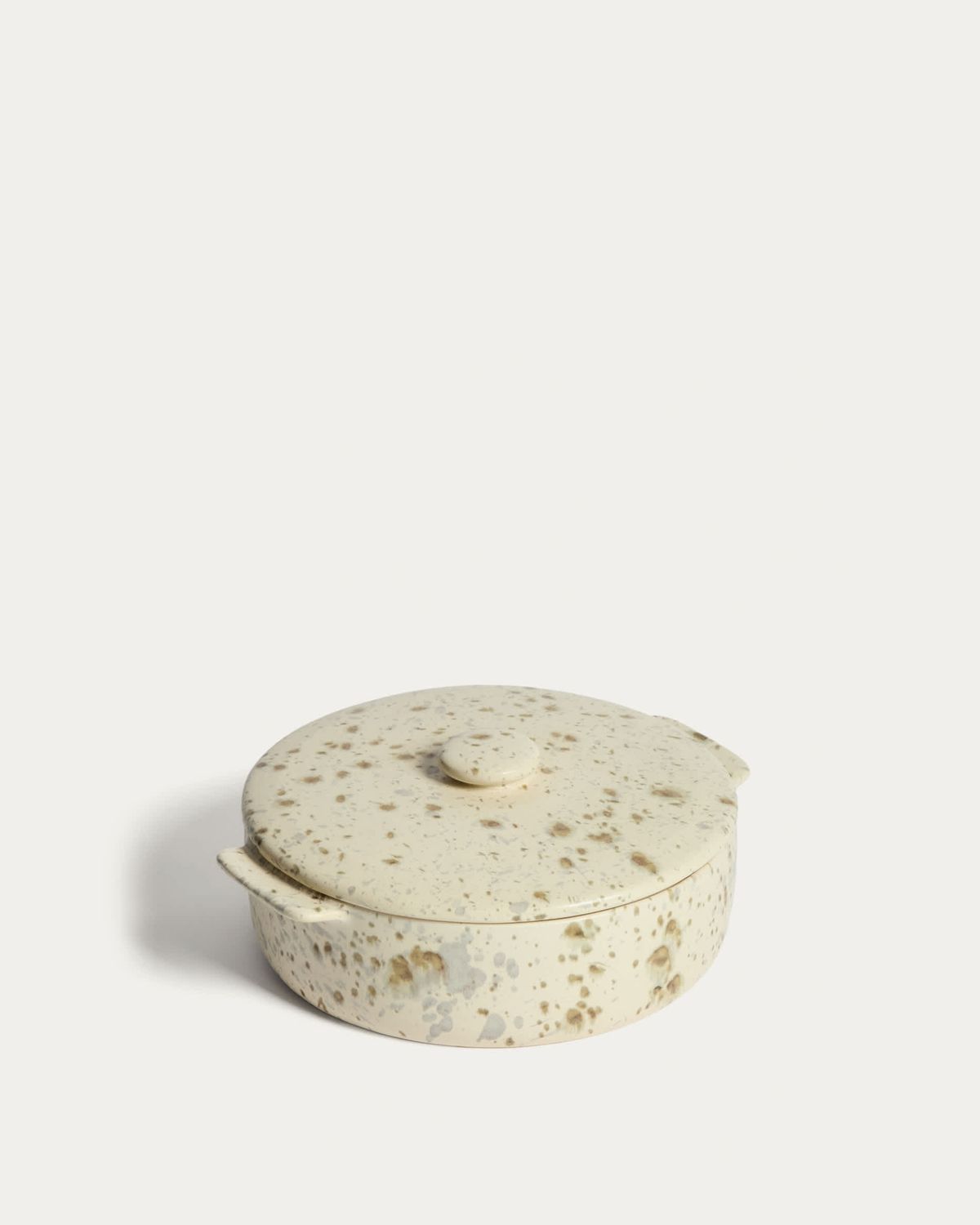 Fuente para horno Convia de cerámica blanco y marrón 46 cl