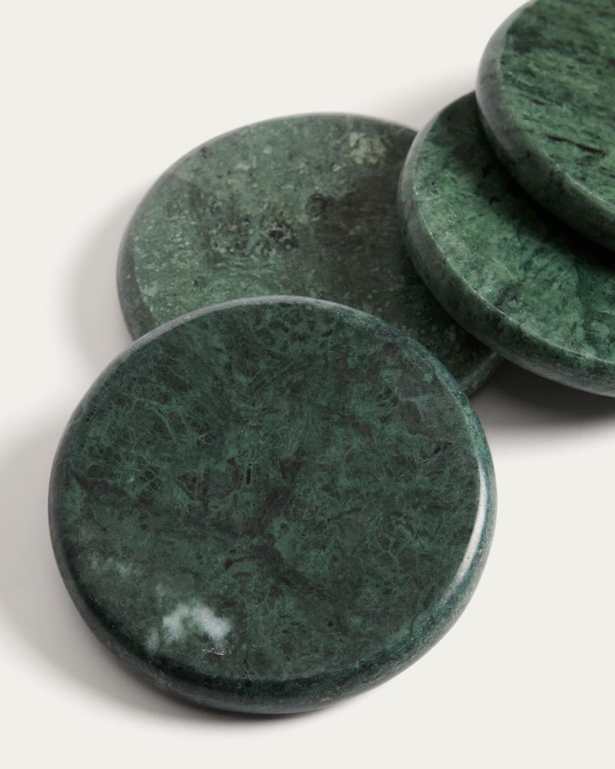 Set Odar de 4 posavasos de mármol verde