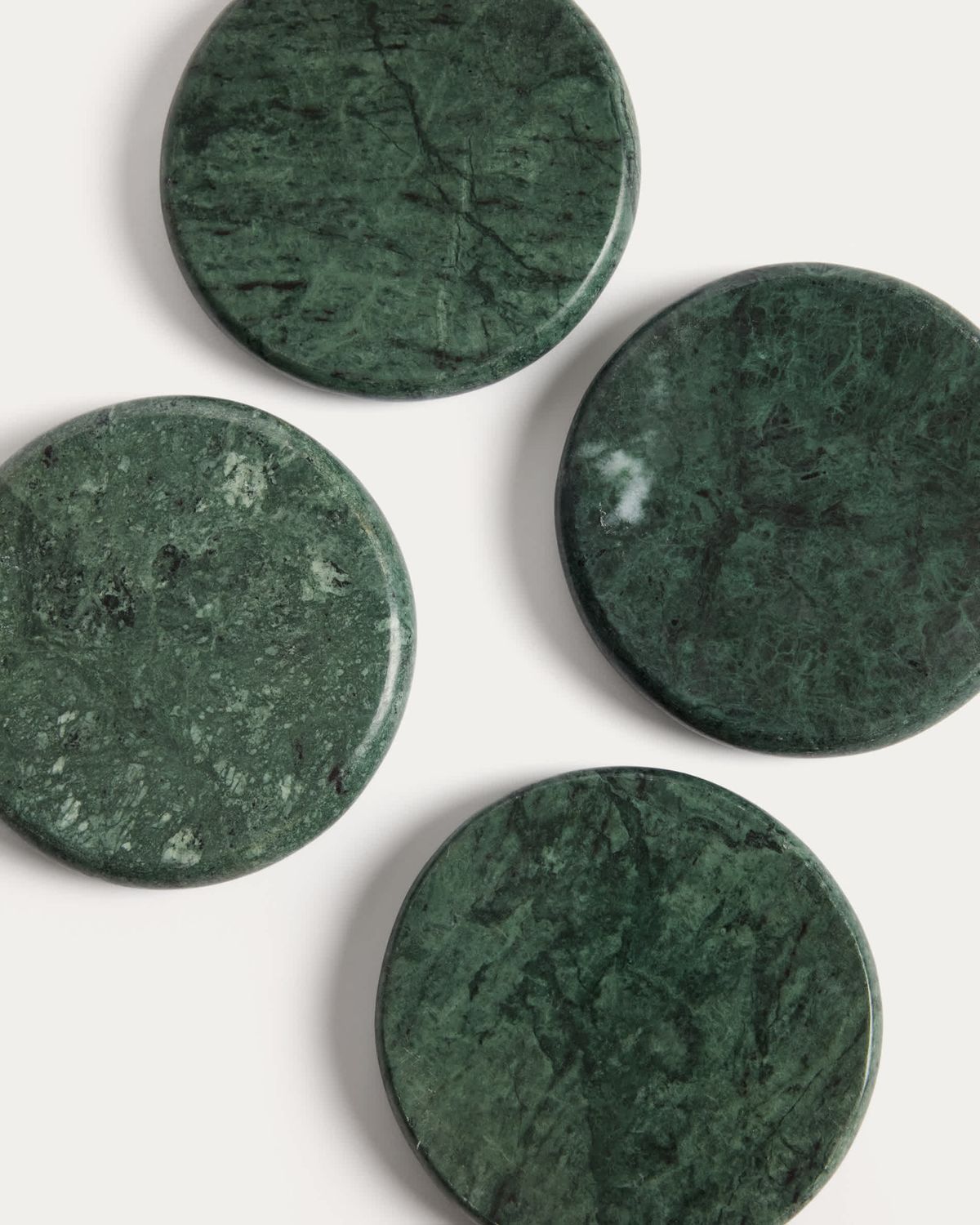 Set Odar de 4 posavasos de mármol verde