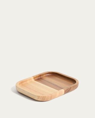 Bandeja Milvara de madera de acacia y madera de caucho 28 x 23 cm FSC 100%