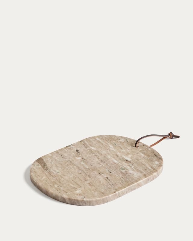 Tabla de servir Nolvet de mármol beige 30 x 23 cm