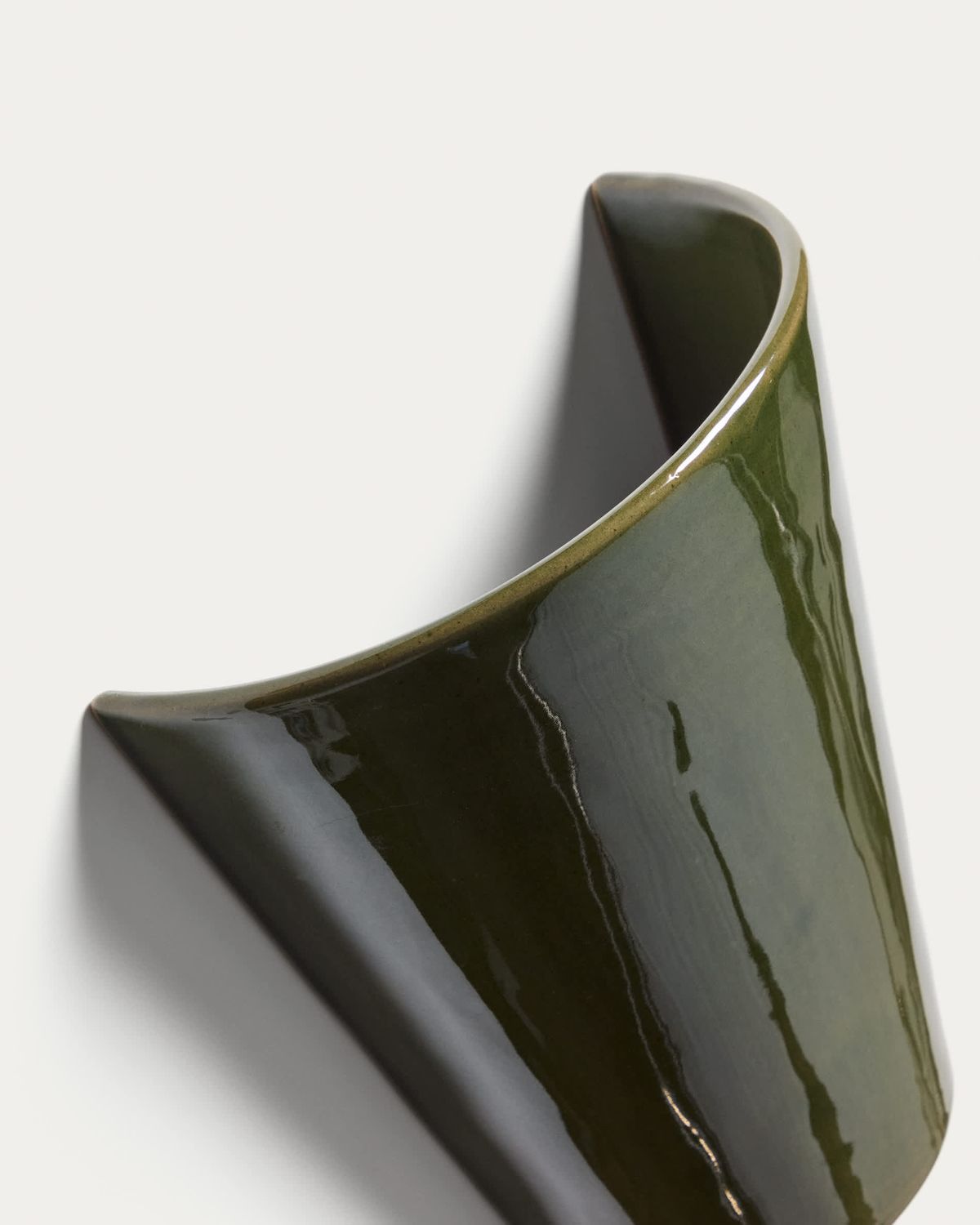 Aplique de pared Ceren de cerámica verde 21 cm