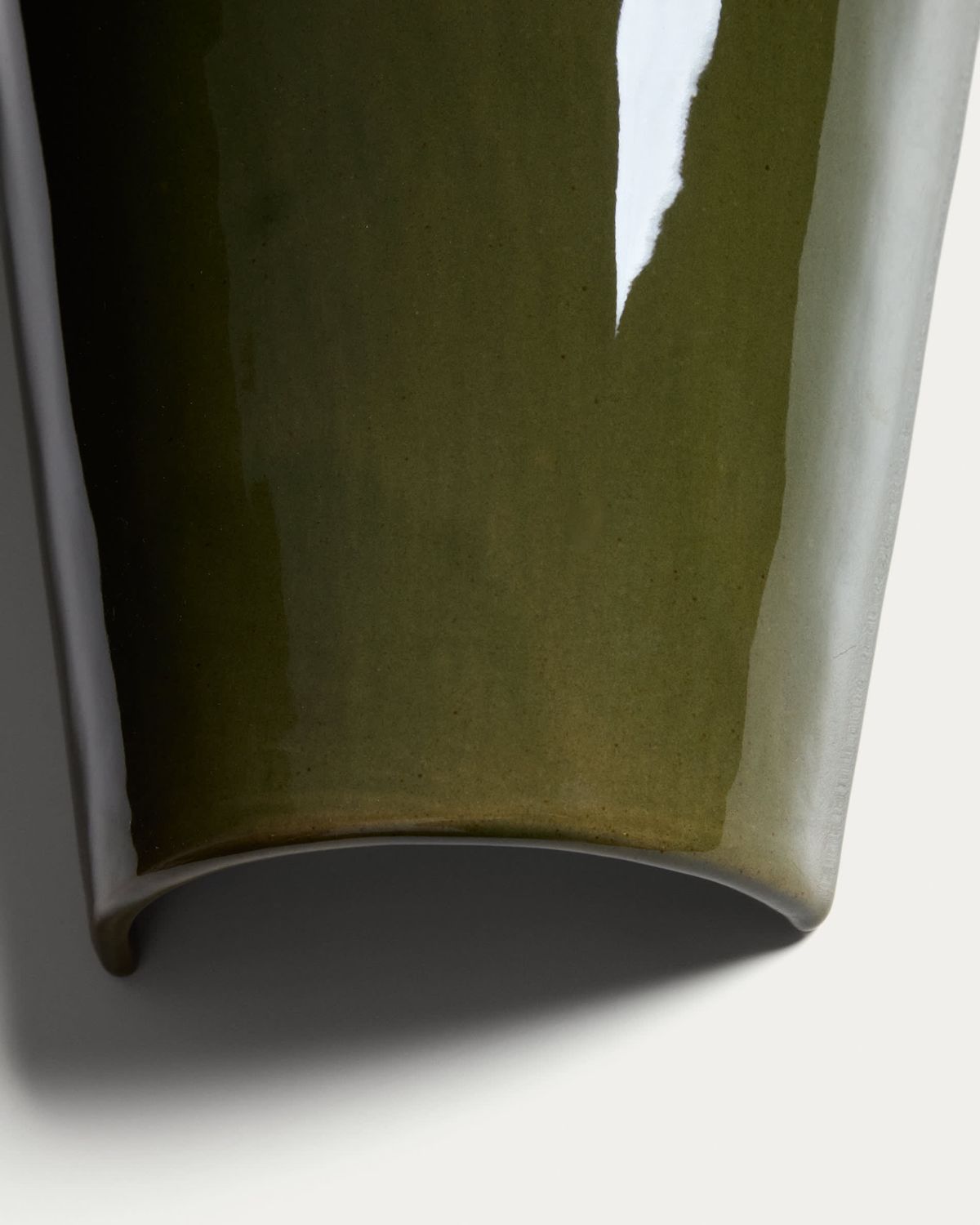 Aplique de pared Ceren de cerámica verde 21 cm