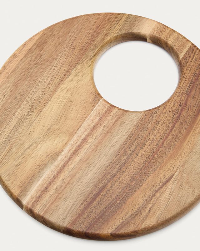 Tabla de servir redonda pequeña Klot de madera de acacia FSC 100%