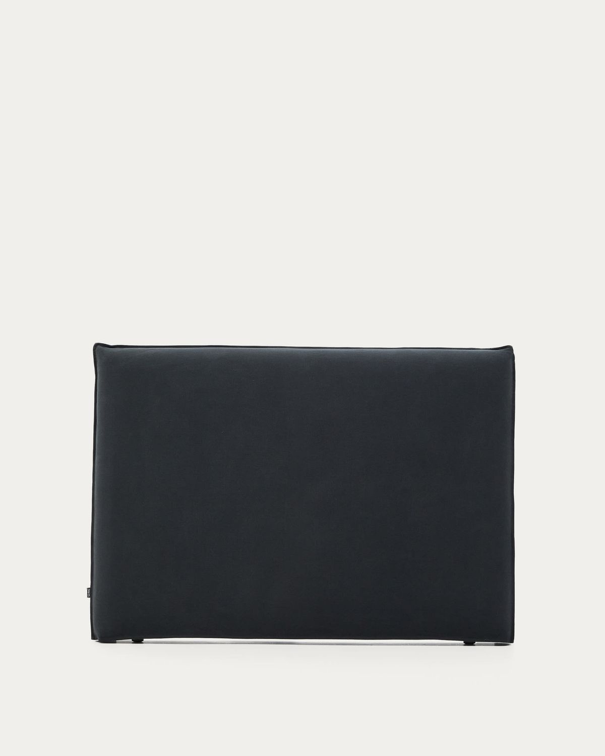 Funda para cabecero Jaira de lino y algodón gris antracita para cama de hasta 150 cm