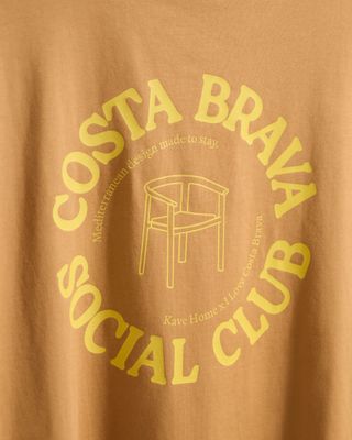 Camiseta unisex I Love Costa Brava x Kave Home de algodón orgánico color beige talla S
