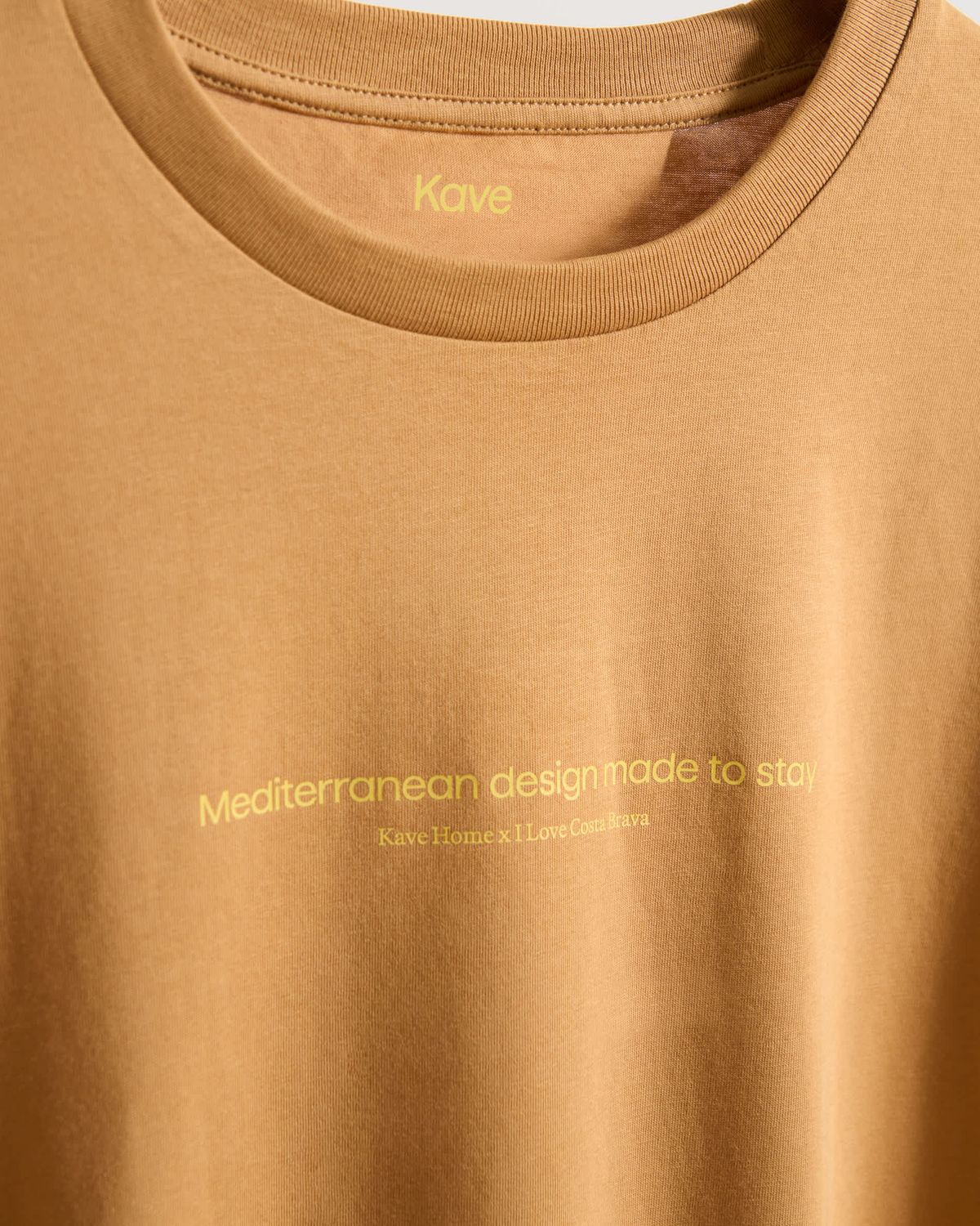 Camiseta unisex I Love Costa Brava x Kave Home de algodón orgánico color beige talla S