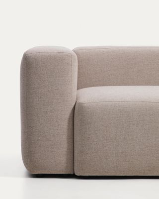 Sofá rinconero Blok 5 plazas de chenilla beige 320 x 320 cm FSC Mix Credit