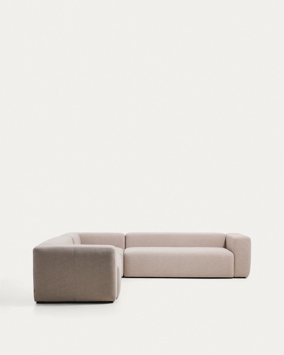 Sofá rinconero Blok 5 plazas de chenilla beige 320 x 320 cm FSC Mix Credit
