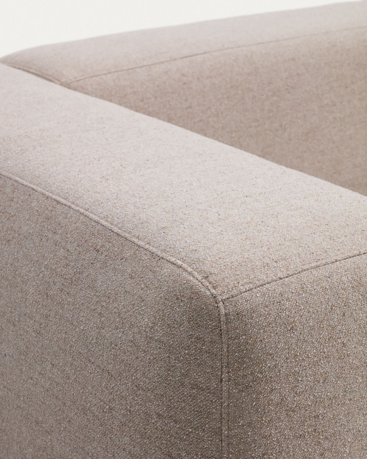 Sofá rinconero Blok 5 plazas de chenilla beige 320 x 320 cm FSC Mix Credit