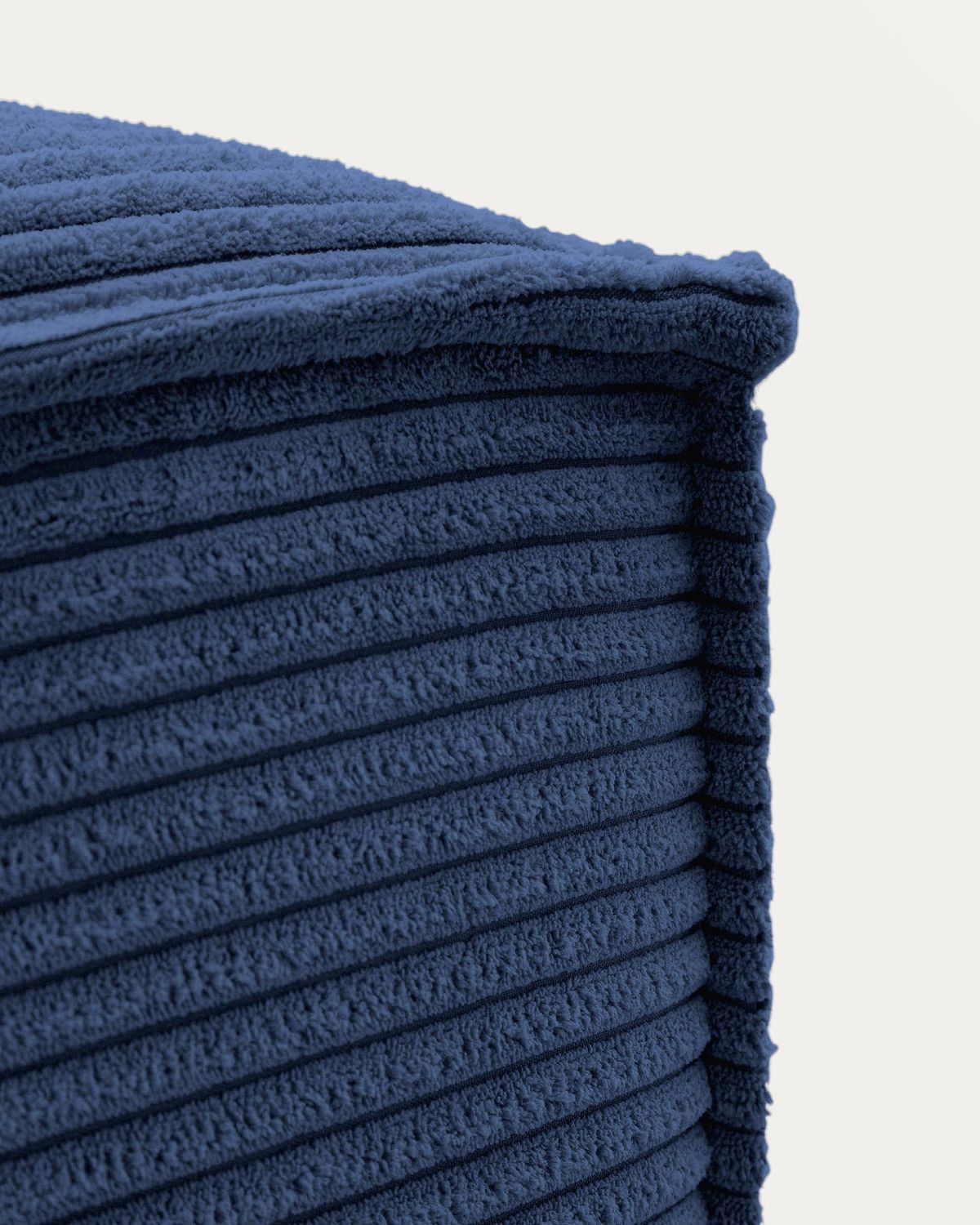 Reposapiés Blok retardante de fuego de pana gruesa azul 90 x 74 cm FSC Mix Credit