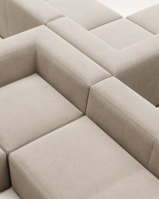 Sofá rinconero Blok 4 plazas beige 290 x 290 cm FR