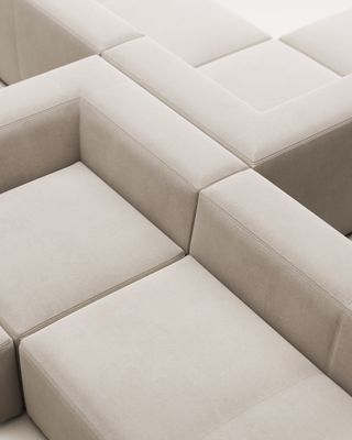 Sofá rinconero Blok 4 plazas blanco 290 x 290 cm FR