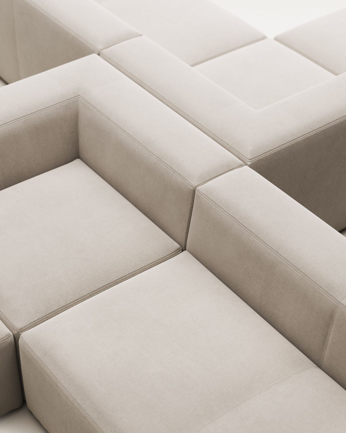 Sofá rinconero Blok 4 plazas blanco 290 x 290 cm FR