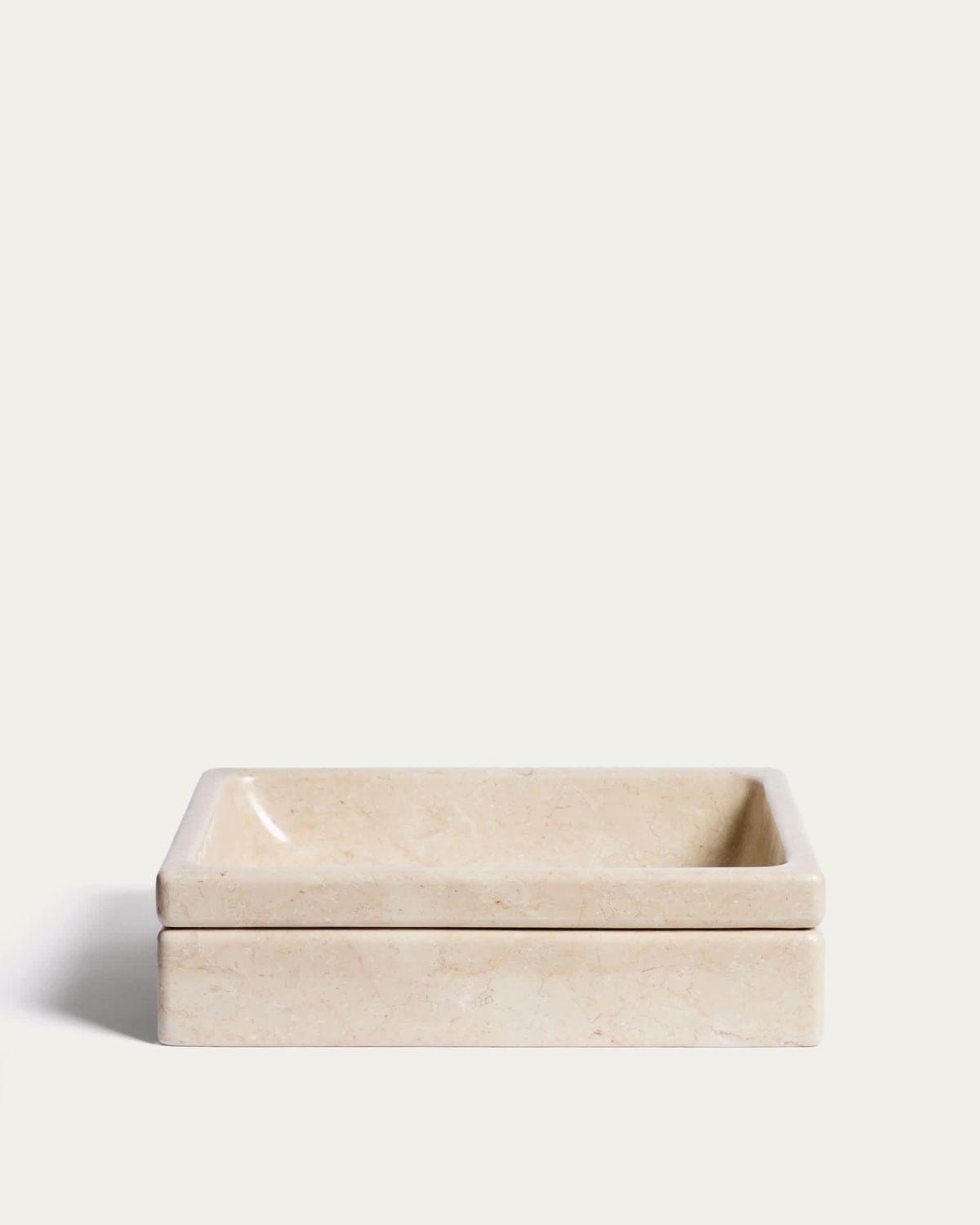 Lavabo encimera Dalven de mármol beige 45 x 35 cm