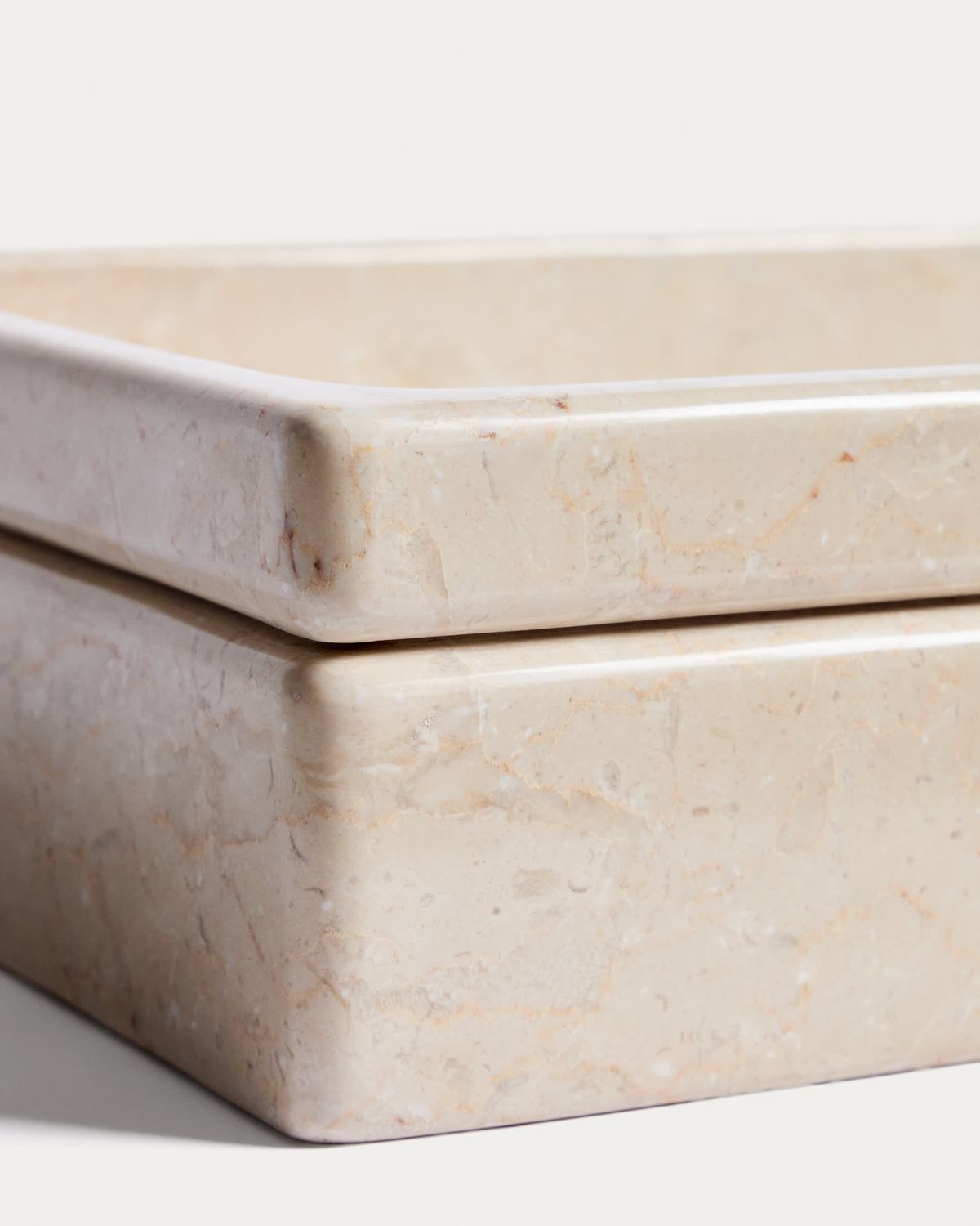 Lavabo encimera Dalven de mármol beige 45 x 35 cm