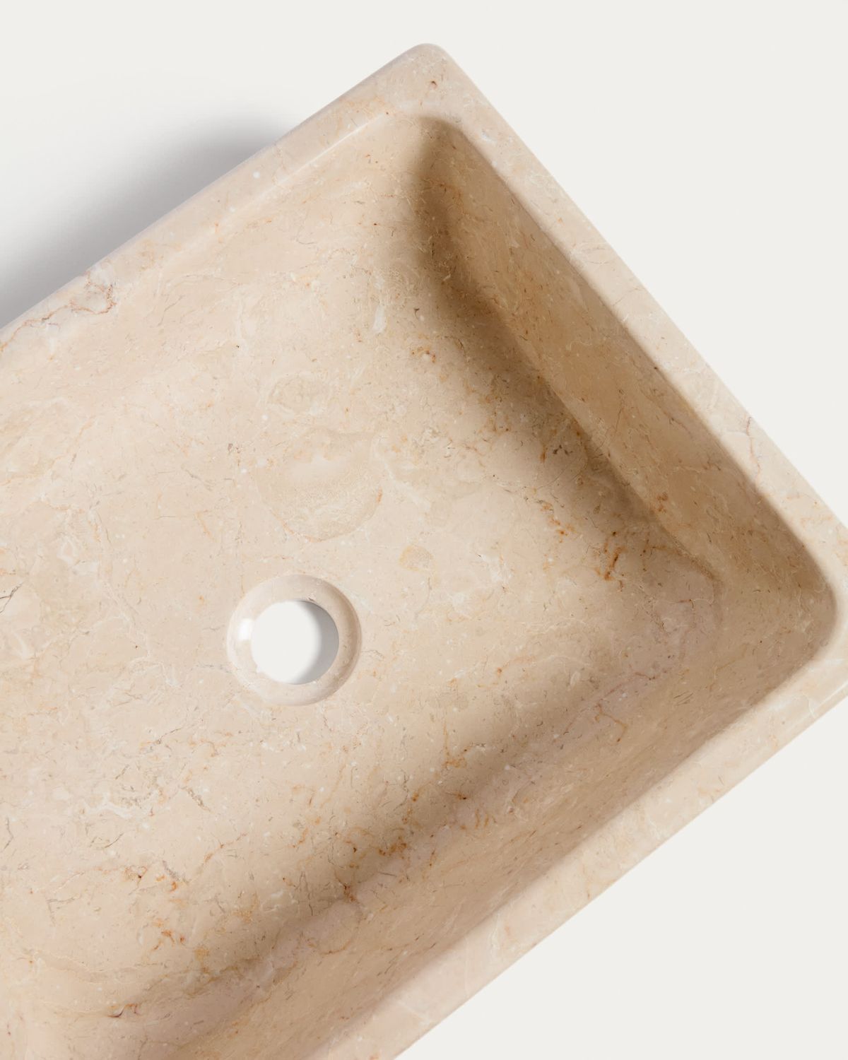 Lavabo encimera Dalven de mármol beige 45 x 35 cm
