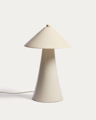 Lámpara de mesa Ceren de cerámica beige 54 cm