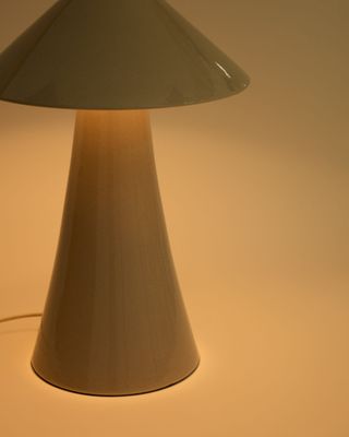 Lámpara de mesa Ceren de cerámica beige 54 cm