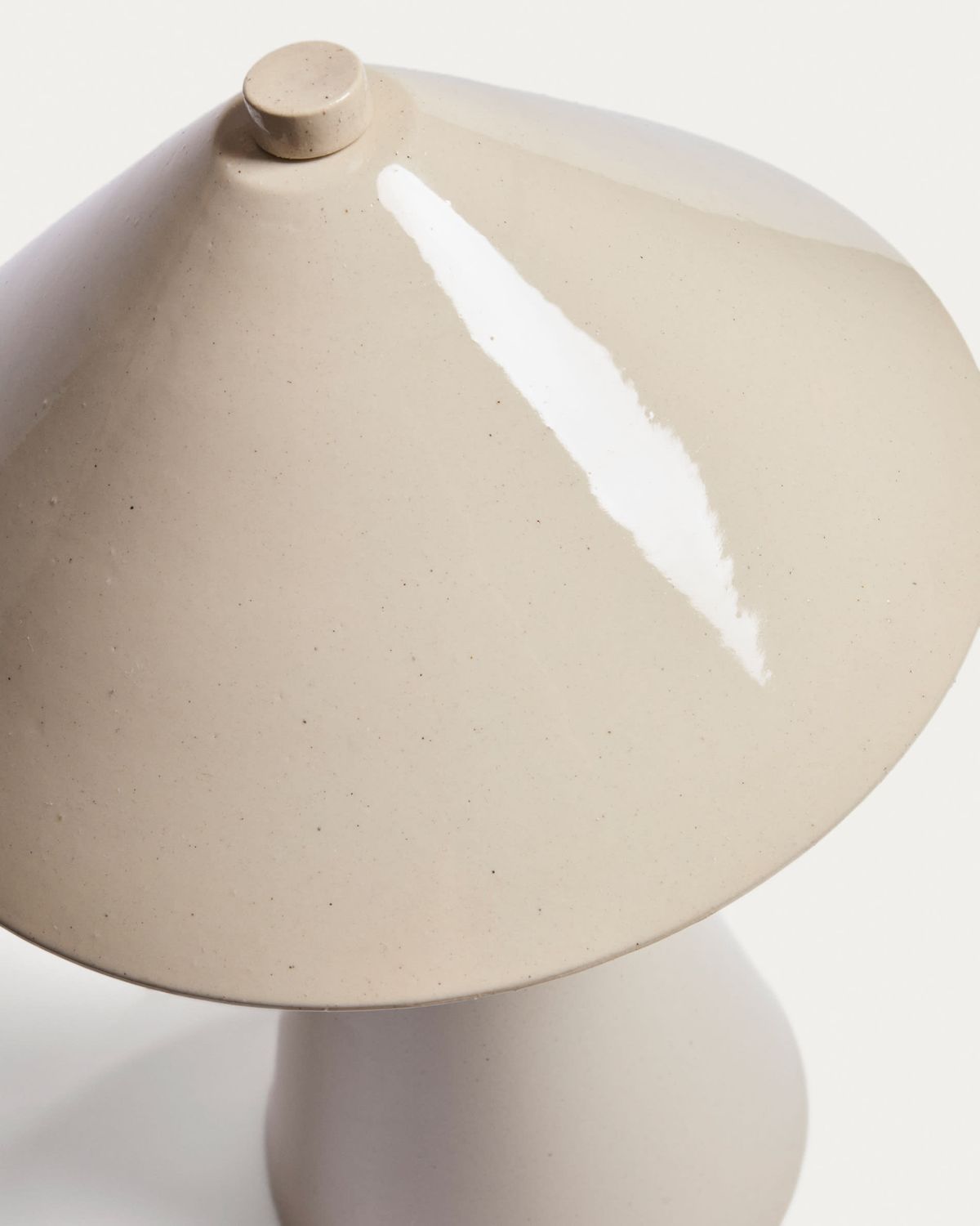 Lámpara de mesa Ceren de cerámica beige 54 cm